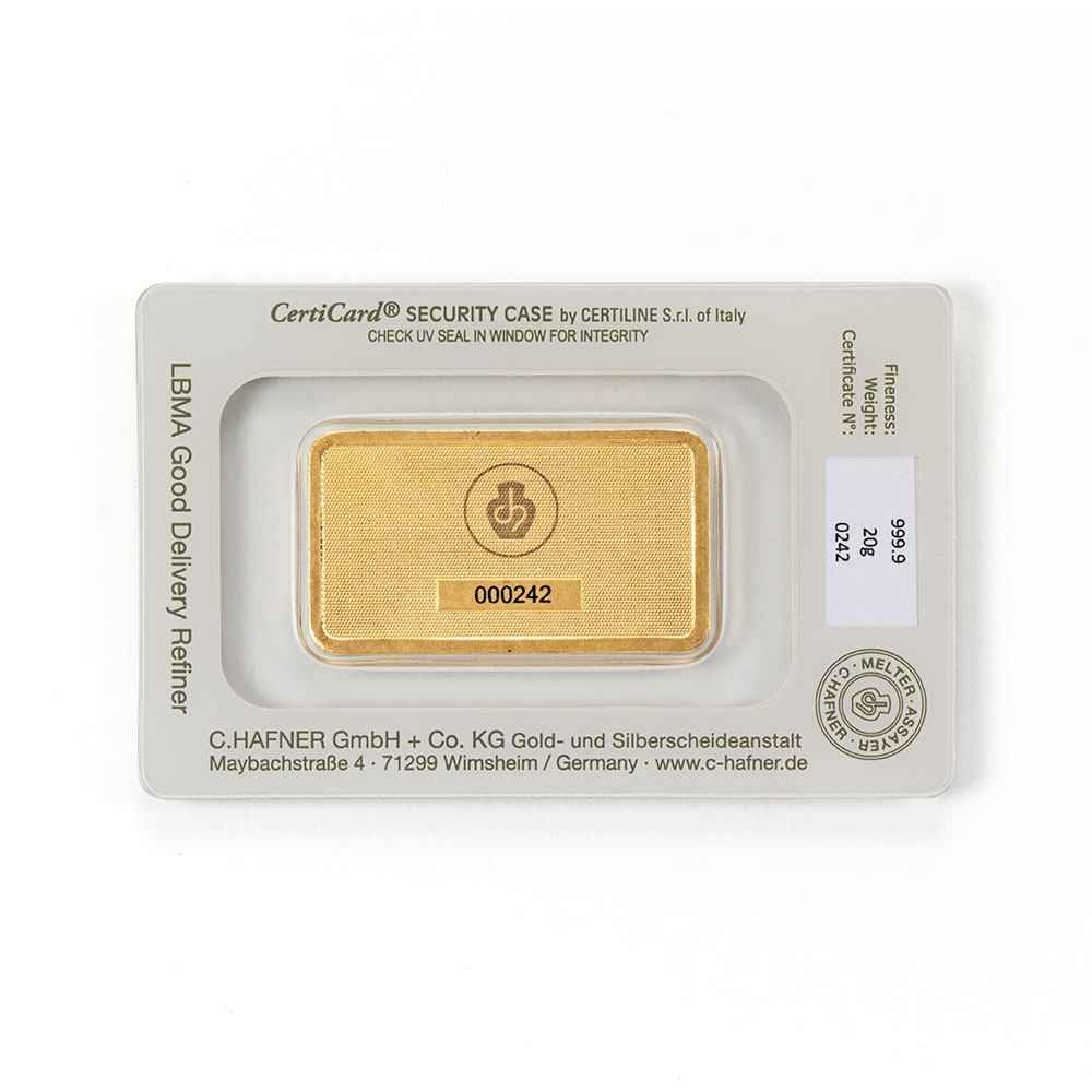 20 Gramm Feingoldbarren geprägt – Bild 2